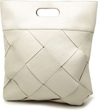 Bottega Veneta Ivory Leather Tote Bag (Pre-Owned)