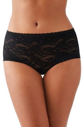 Wacoal High Profile Lace Briefs in Black at Nordstrom, Size X-Large