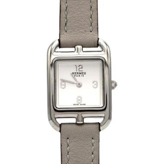 Herm&egrave;s Pre-owned Cape Cod Roestvrij staal Quartz Horloge - Dames - Vintage Horloges - Grijs - ONE Size - Vintage