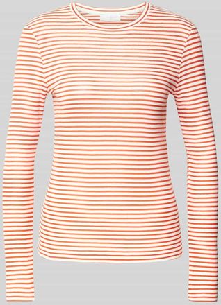 Rich & Royal Longsleeve mit Rundhalsausschnitt in Hellrot, Gr&ouml;&szlig;e M