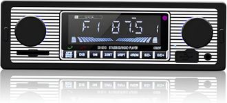OEM Radio Bluetooth Para Coche, Radio Bluetooth Vintage Para Coche, Reproductor Mp3 De 4x60w Con Mando A Distancia, Compatible Con Usb/aux
