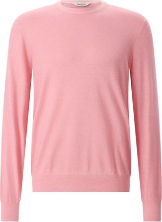Gran Sasso Rondgebreide kleding - Heren - Ronde hals truien - Roze - 2XL - Kasjmier - Truien & Vesten