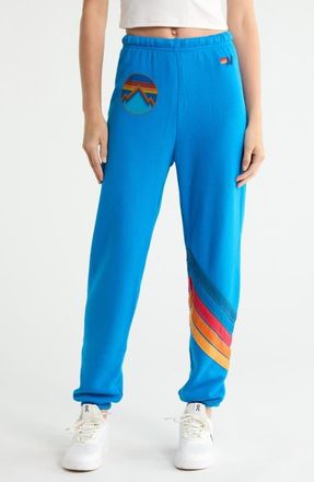 Aviator Nation All Seasons Circle Chevron Sweatpants in Adventure Blue at Nordstrom, Size X-Large