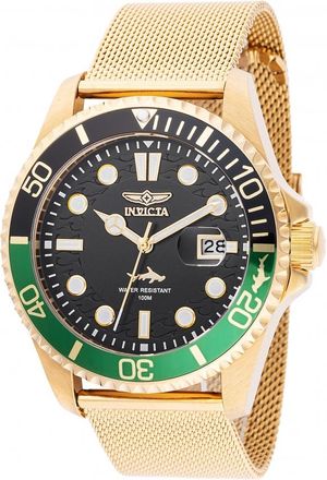 Invicta Pro Diver Quartz Black Dial Sprite Bezel Mens Watch 47179