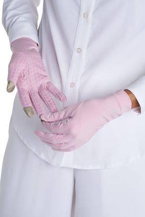Coolibar Gannett Full Finger UV Sun Gloves, UPF 50+ Sun Protection in Powder Pink at Nordstrom, Size X-Small
