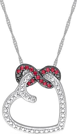 Rina Limor 10K 0.15 ct. tw. Ruby Heart Pendant Necklace