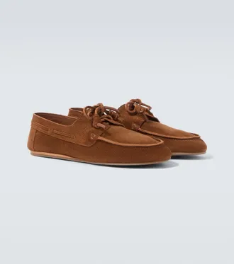 Ancient Greek Sandals Pliario suede boat shoes