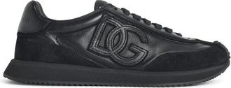 Dolce & Gabbana Cushion Black Leather Sneakers