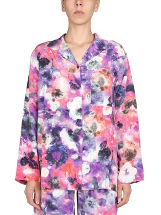 McQ by Alexander McQueen Abstract Floral Pattern Relaxed Fit Shirt