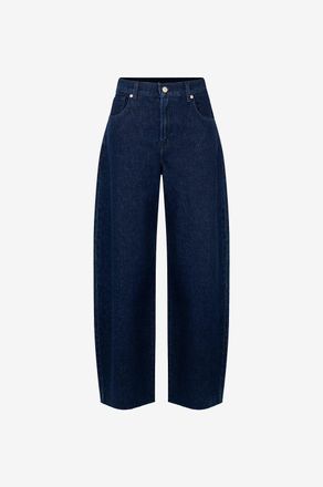 7 For All Mankind Jeans mit weitem Bein aus dunklem Denim Bonnie Curvilinear