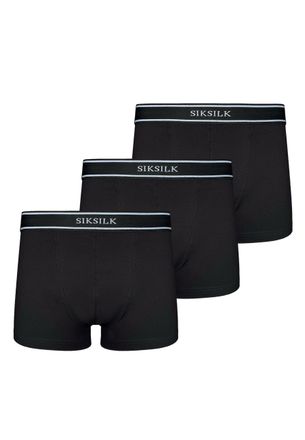 Siksilk Mens Black Pack of 3 Boxer Shorts XXL