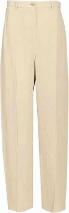 Emporio Armani Tailored Pleated Button Zip Fitted Trousers