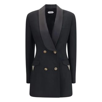 Versace Blazer Doppiopetto in Lana - - Jackets - Donna - Nero - M