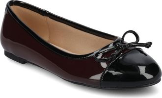 Journee Collection Kaiah Ballet Flat in Oxblood Patent at Nordstrom Rack, Size 8.5