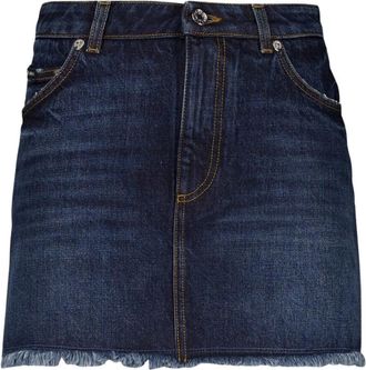Dolce & Gabbana Denim Minirok - Dames - Spijkerrokken - Blauw - XS - Denim - Rokken