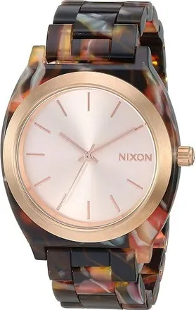 Nixon Time Teller Acetate Womens Watches Rose Gold/Pink Tortoise, Stainless Steel