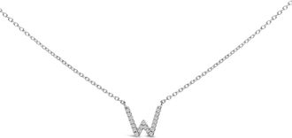 House of Brilliance 10K Gold Diamond Accent A-Z Block Initial Pendant Necklace