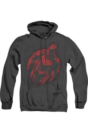 Gildan Superman Sprayed Supes Adult Heather Hoodie / Hooded Sweatshirt