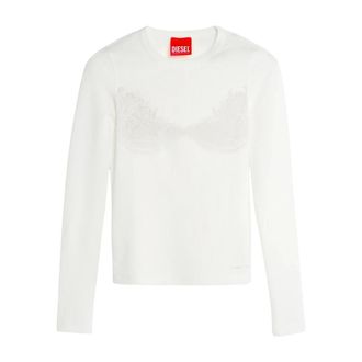 Diesel Truien - Dames - Longsleeves - Wit - XS - Tops
