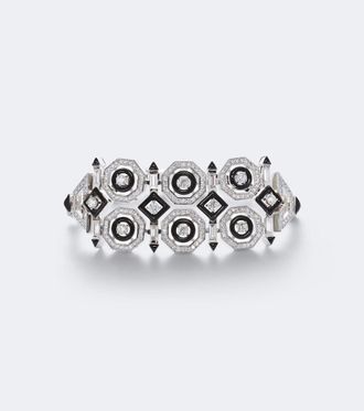 Nikos Koulis Pulsera Oui de oro blanco de 18 ct y esmalte con diamantes
