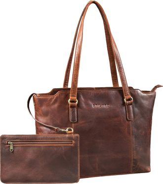 STILORD Livia Real Leather Shopper Bag for Women - Large 2-Piece Handbag Set with Wallet Elegant Genuine Leather Ladies Shoulder Bag for Work & Everyday Use C