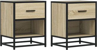 vidaXL Vidaxl - Bedside Cabinets 2 pcs Sonoma Oak 40x31x50 cm Engineered Wood