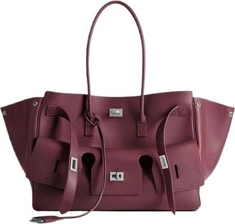 Generic Compatible For Womens Bag Fashion Simple Handbag Large Capacity Commuter Shoulder Tote(No logo wine red)