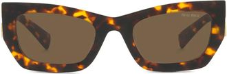 Miu Miu Eyewear Occhiali da sole tartarugati - Marrone