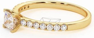 The Diamond Store Katerina Lab Princess Diamond Engagement Ring 18K Gold 0.85ct F/VS1