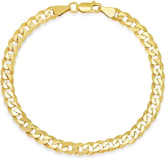 Queen Jewels Mens 14K Gold Cuban Chain Bracelet at Nordstrom Rack, Size 8.5