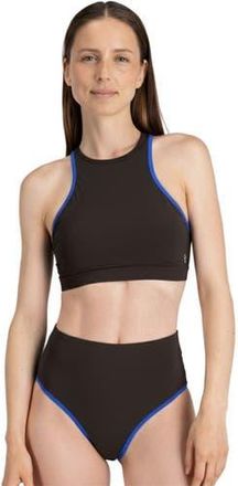 Wallien High Waist Bikini Bottom - Womens in Coffee/blue at Nordstrom, Size X-Small