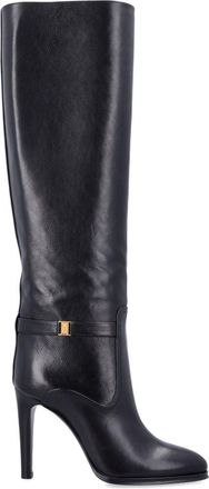 Saint Laurent Black Leather Diane Boots