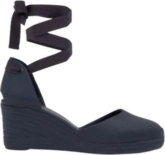 Castaner Careen Wedge Espadrille - Dames - Sleehakken - Blauw - 36 EU - Katoen - Schoenen