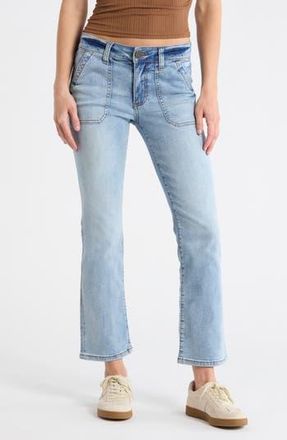 Kut from the Kloth Nikki Mid Rise Ankle Flare Jeans in Lotus at Nordstrom Rack, Size 12