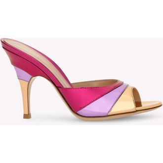 Gianvito Rossi Marea 95 Mules in Purple And Pink Calf Leather at Nordstrom, Size 35.5