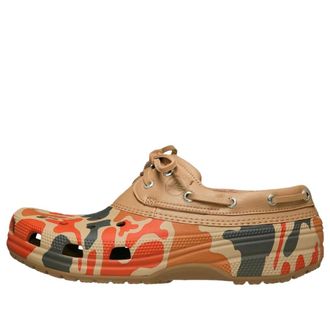 Crocs Classic Duck Camo Boat Shoe Tan Shocking Orange 212951-2NW