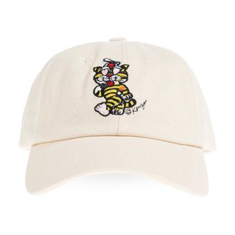 Kenzo Caps, unisex, Beige, Size: ONE SIZE Embroidered Patch Cap