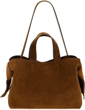 Acne Studios Musubi Suede Tote in Cognac Brown at Nordstrom