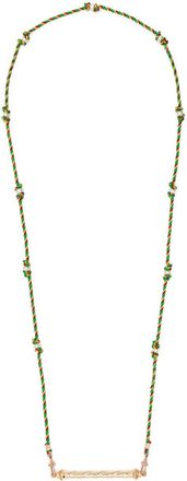 Marie Lichtenberg 18K Yellow Gold Necklace - Womens - 18kt Yellow Gold/Fabric
