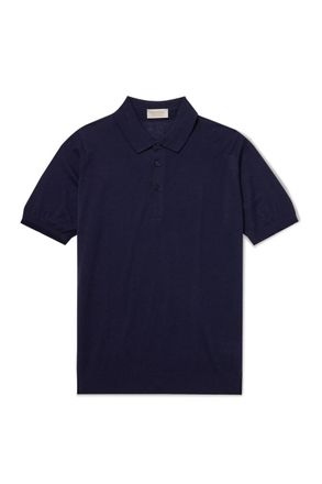 John Smedley Cotton and Cashmere-Blend Polo Shirt