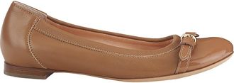 AGL Monika Cap Toe Ballet Flat in Cocoa Nappa at Nordstrom, Size 40.5