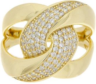 Meshmerise 18K Over Silver Cz Ring