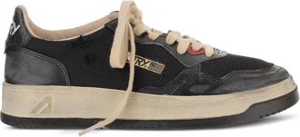 Autry Supvint Low - Heren - Sneakers - Zwart - 44 EU - Leer - Schoenen