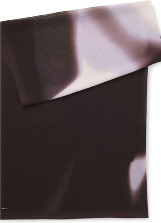 BOSS Chiffon shawl with logo rivet