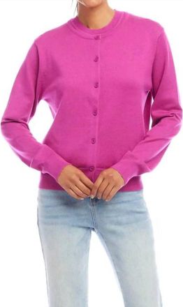 Karen Kane Layan Long Sleeve Cardigan Sweater In Orchid