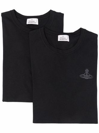 Vivienne Westwood pack-of-two Orb logo-print T-shirt - men - Organic Cotton - S - Black