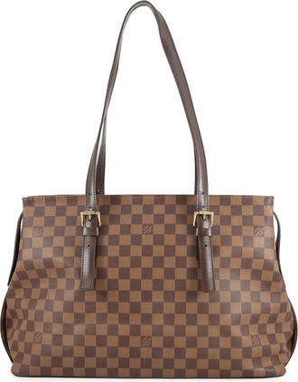 Louis Vuitton Damier Damier Canvas Ebene Red Color Shoulder Bag Tote Bag (Pre-Owned)