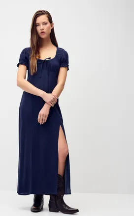 Twik Womens Crinkled-effect maxi dress