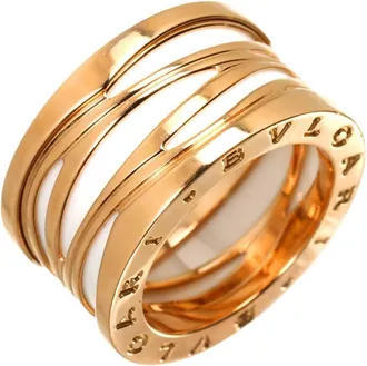 Bulgari Pink Gold White Pink Gold (18K) Band Ring (Pre-Owned)