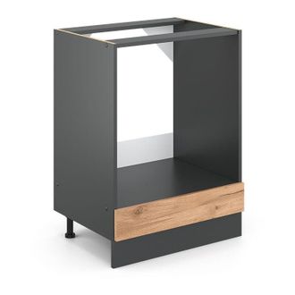 Vicco Armario para horno empotrado R-Line, Roble dorado, 60 cm sin encimera, Vicco